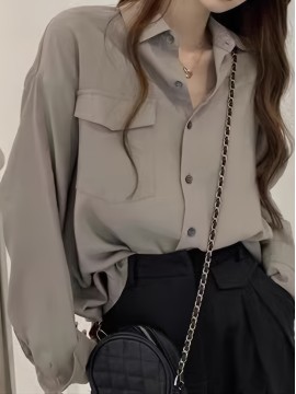 春秋用カジュアルシャツ、長袖、555995037と同等のデザイン