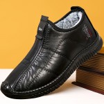 mens オールシーズン スリッポンスノーブーツ、暖かくて快適、滑り止め