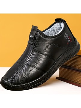 mens オールシーズン スリッポンスノーブーツ、暖かくて快適、滑り止め