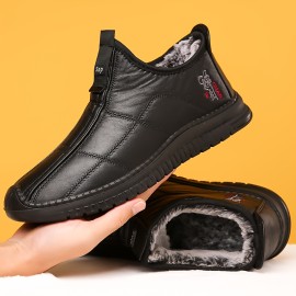 mens オールシーズン スリッポンスノーブーツ、暖かくて快適、滑り止め