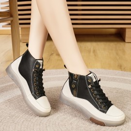 ミニマルデザイン Ankle Booties、サイドジッパー、オールシーズン対応、カジュアル