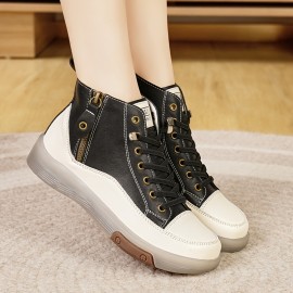ミニマルデザイン Ankle Booties、サイドジッパー、オールシーズン対応、カジュアル