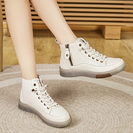 ミニマルデザイン Ankle Booties、サイドジッパー、オールシーズン対応、カジュアル