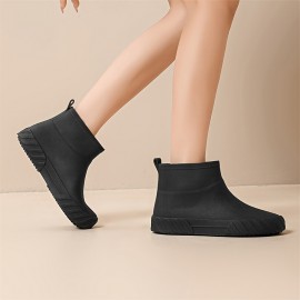 1足 レインブーツ レディース PVC ショート 防水 軽量 雨靴 雨の日 滑り止め 通勤 通学 梅雨対策 晴雨兼用 レインシューズ カジュアル おしゃれ 柔らかい 履きやすい ショートブーツ きれい 女性用 ファッション ラウンドトゥ アウトドア キッチン ガーデン バイク 釣り用