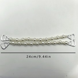 エレガントなパールチェーンの靴アクセサリー - 軽量で万能、あなたの履物をドレスアップします